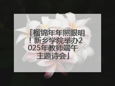 榴锦年年照眼明！新乡学院举办2025年教师端午主题诗会