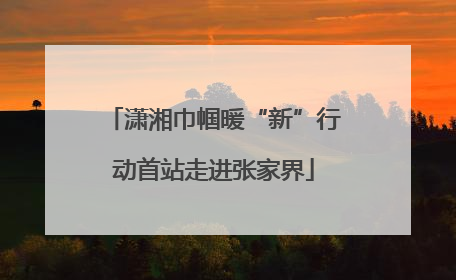 潇湘巾帼暖“新”行动首站走进张家界