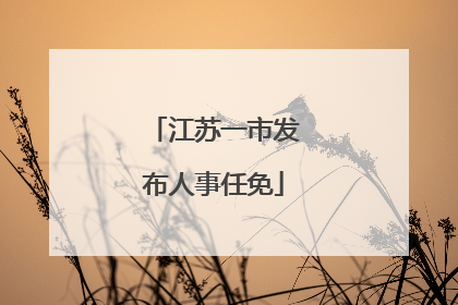 江苏一市发布人事任免