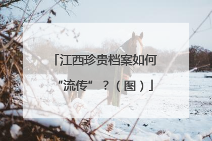 江西珍贵档案如何“流传”？（图）