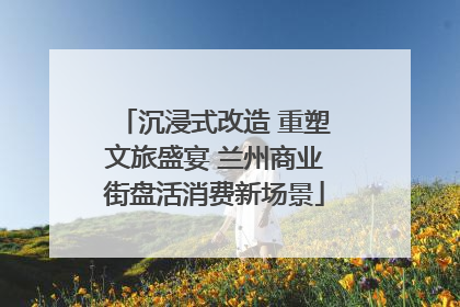 沉浸式改造 重塑文旅盛宴 兰州商业街盘活消费新场景