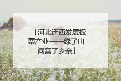 河北迁西发展板栗产业——绿了山间富了乡亲