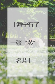海宁有了一张“芯”名片