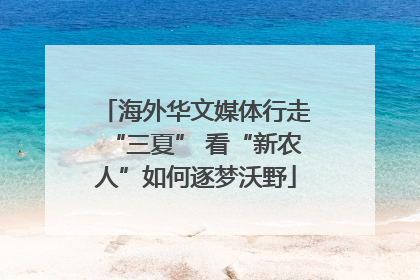 海外华文媒体行走“三夏” 看“新农人”如何逐梦沃野