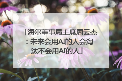 海尔董事局主席周云杰：未来会用AI的人会淘汰不会用AI的人