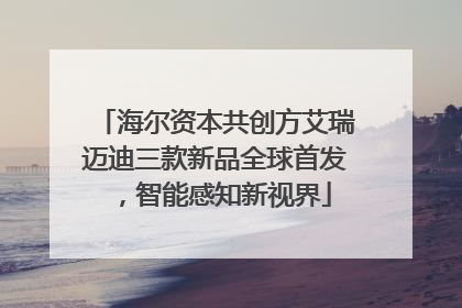 海尔资本共创方艾瑞迈迪三款新品全球首发，智能感知新视界