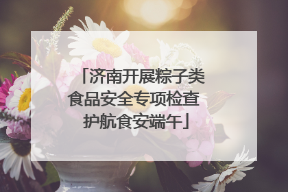 济南开展粽子类食品安全专项检查 护航食安端午
