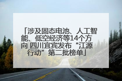涉及固态电池、人工智能、低空经济等14个方向 四川宜宾发布“江源行动”第二批榜单