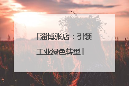 淄博张店：引领工业绿色转型