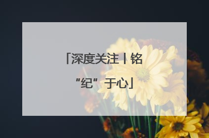 深度关注丨铭“纪”于心