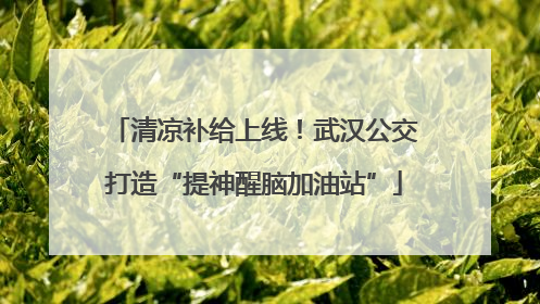 清凉补给上线！武汉公交打造“提神醒脑加油站”