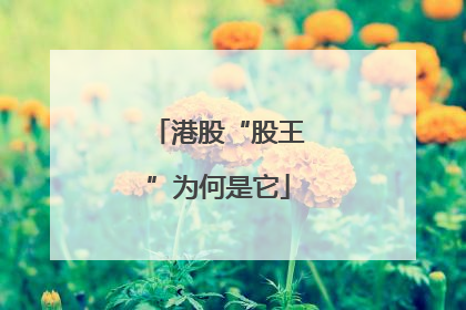 港股“股王”为何是它