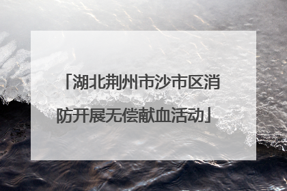 湖北荆州市沙市区消防开展无偿献血活动