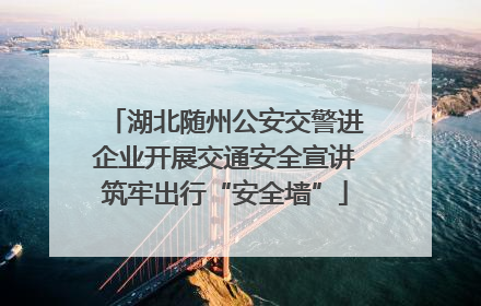 湖北随州公安交警进企业开展交通安全宣讲筑牢出行“安全墙”