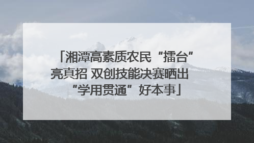 湘潭高素质农民“擂台”亮真招 双创技能决赛晒出“学用贯通”好本事
