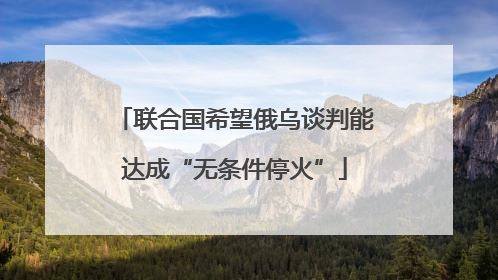 联合国希望俄乌谈判能达成“无条件停火”