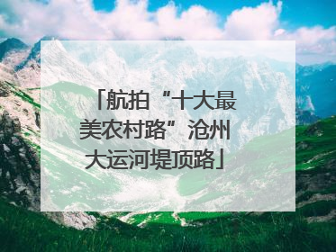 航拍“十大最美农村路”沧州大运河堤顶路