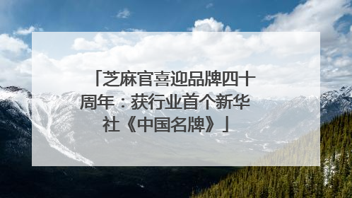 芝麻官喜迎品牌四十周年：获行业首个新华社《中国名牌》