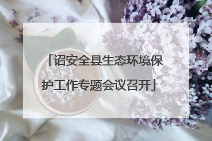 诏安全县生态环境保护工作专题会议召开