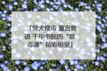 警犬搜毒 童言寄语 千年书院的“禁毒课”精彩纷呈