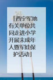 西宁军地有关单位共同走进小学开展未成年人暨军娃保护活动