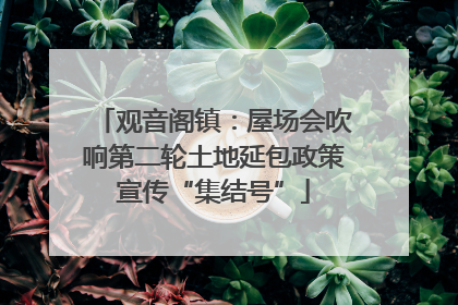 观音阁镇：屋场会吹响第二轮土地延包政策宣传“集结号”