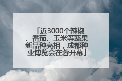 近3000个辣椒、番茄、玉米等蔬果新品种亮相，成都种业博览会在蓉开幕