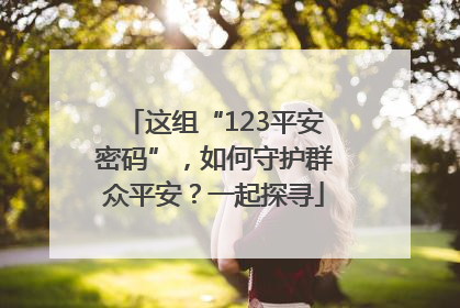 这组“123平安密码”，如何守护群众平安？一起探寻