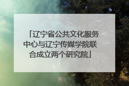 辽宁省公共文化服务中心与辽宁传媒学院联合成立两个研究院