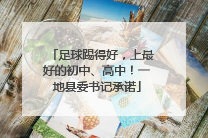 足球踢得好，上最好的初中、高中！一地县委书记承诺