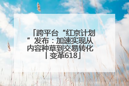 跨平台“红京计划”发布：加速实现从内容种草到交易转化丨变革618