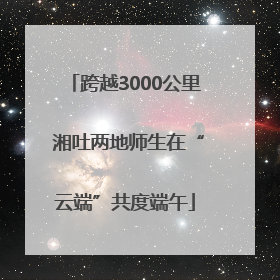 跨越3000公里 湘吐两地师生在“云端”共度端午