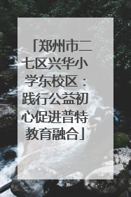 郑州市二七区兴华小学东校区：践行公益初心促进普特教育融合