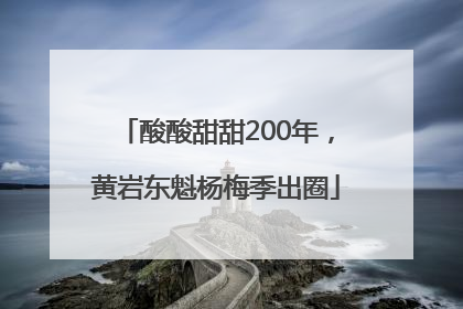酸酸甜甜200年，黄岩东魁杨梅季出圈