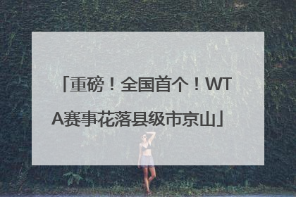 重磅！全国首个！WTA赛事花落县级市京山