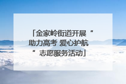 金家岭街道开展“助力高考 爱心护航”志愿服务活动