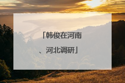 韩俊在河南、河北调研