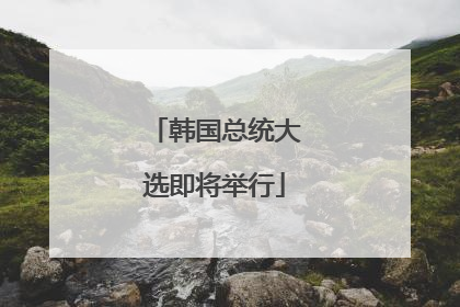 韩国总统大选即将举行
