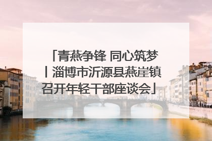 青燕争锋 同心筑梦丨淄博市沂源县燕崖镇召开年轻干部座谈会