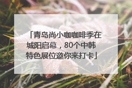 青岛尚小咖咖啡季在城阳启幕，80个中韩特色展位邀你来打卡