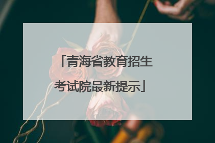 青海省教育招生考试院最新提示