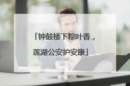 钟鼓楼下粽叶香，莲湖公安护安康