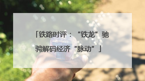 铁路时评：“铁龙”驰骋解码经济“脉动”