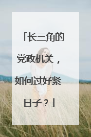 长三角的党政机关，如何过好紧日子？