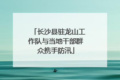 长沙县驻龙山工作队与当地干部群众携手防汛