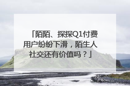 陌陌、探探Q1付费用户纷纷下滑，陌生人社交还有价值吗？