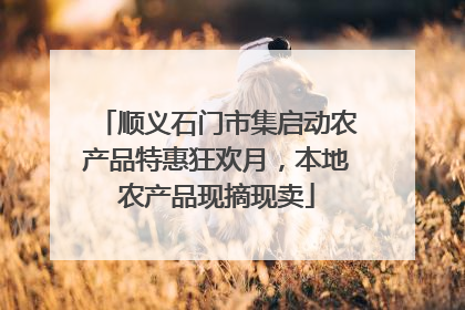 顺义石门市集启动农产品特惠狂欢月，本地农产品现摘现卖