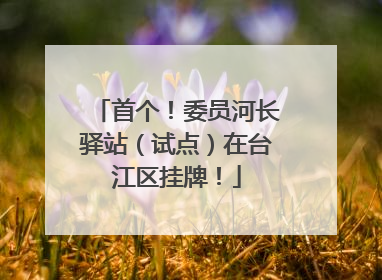首个！委员河长驿站（试点）在台江区挂牌！