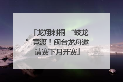 龙翔刺桐 “蛟龙”竞渡！闽台龙舟邀请赛下月开赛