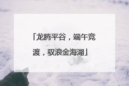 龙腾平谷，端午竞渡，驭浪金海湖